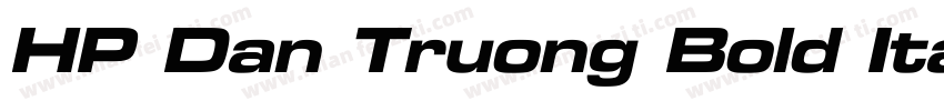 HP Dan Truong Bold Italic字体转换